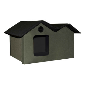 K&H Pet Products Heated Outdoor Kitty House Extra Wide, 21.5"x26.5"x15.5"