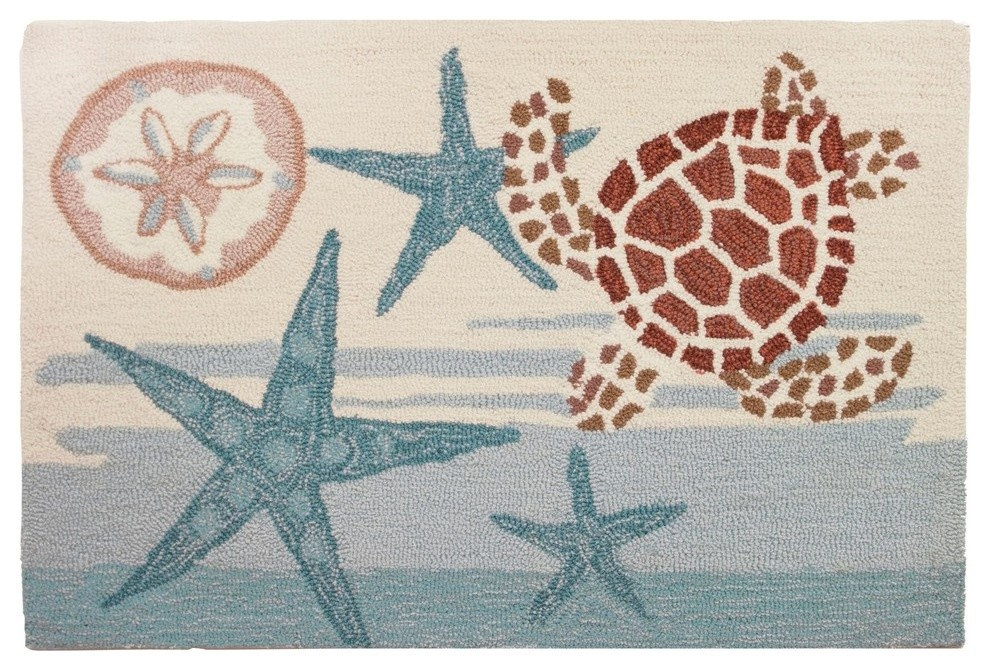 Homefires Rugs Homefires Coastal Turtle - Beach Style - Area Rugs - by Homefires Rugs ...