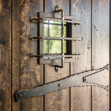 Rustic Mountain Retreat Entry Door