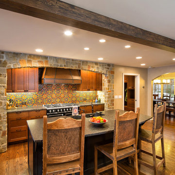Traditional House Remodel with Rustic Dining Room