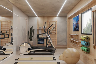Home gym - modern home gym idea in Other