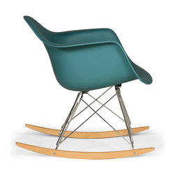 Molded Shell Rocker in Navy Green - Rocking Chairs