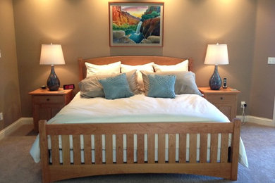 Solid Cherry "Slat Arch" King Bed/Set