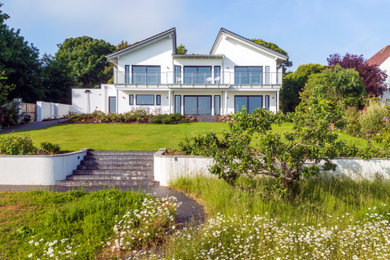 Photo of a contemporary house exterior in Devon.