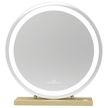 Hollywood Venus Makeup Mirror with LED Bulbs, Round Shape