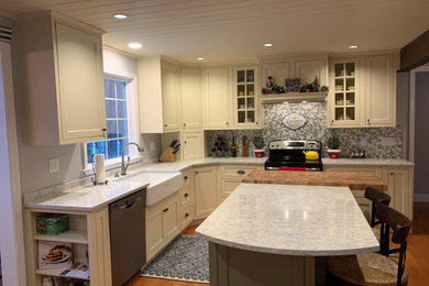 Example of a cottage kitchen design in Boston