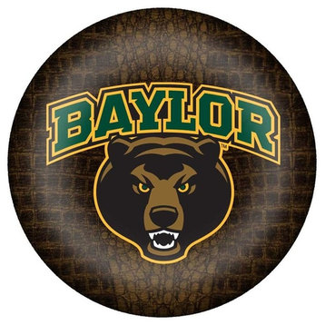 PW3101-Baylor with Bear Head on Brown Crock Paperweight