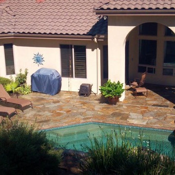 Simons Flagstone Flooring and Stone Fireplace Project