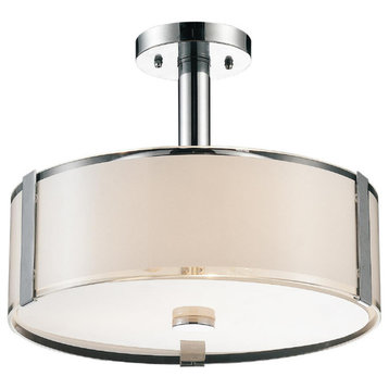Lucie 4 Light Drum Shade Chandelier With Chrome Finish