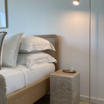 Stone Bedside Block and Floor Reading Lamp in Lisbon Suite