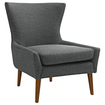 River Grey Upholstered Fabric Armchair
