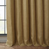 Faux Linen Darkening Curtain Single Panel, Butterscotch, 50"x108"