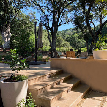 Oak Tree Setting With Hillside Views, Landscape Renovation, Northern California