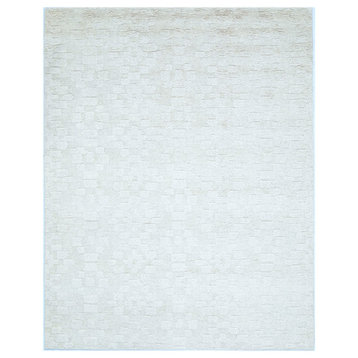 NuStory Barefoot Hand Tufted Solid Color Area Rug in Linen, 7'6x9'6