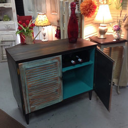 Bar: Mid Century Modern Copper Reactive Painted. - Wine And Bar Cabinets