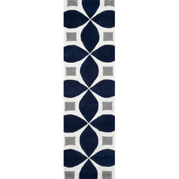 Nuloom Hand-Tufted Gabriela Area Rug, Navy 2'6"x12'Runner