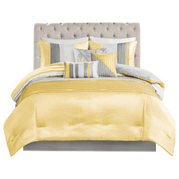 Madison Park Amherst 7 Piece Comforter Set, Yellow