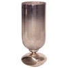Howard Elliott Blue-Gray Antiqued Glass Candle Holder, 16"x6"