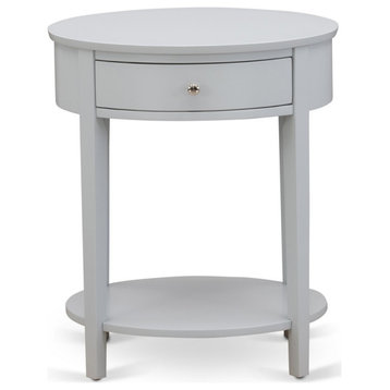 Nightstand, 1 Drawer, Stable, Sturdy Constructed Urban Gray Finish