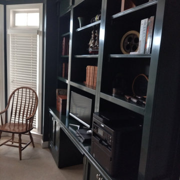 British Racing Green Study Bookshelves