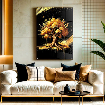 Modern interiors with acrylic prints
