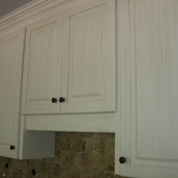 Glazed melamine kitchen cabinets