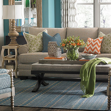 HGTV® Custom Upholstery Large Great Room by Bassett Furniture