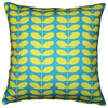 Pillow Decor - Mid-Century Modern Turquoise Throw Pillow 20x20