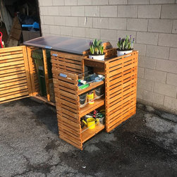 Garbage Storage/Planter/Medium Security Outdoor Locker/Horizontal Slat - Products