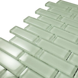 1x3 Soft White Glossy Subway Glass Mosaic Tiles - Home Accessories & Decor