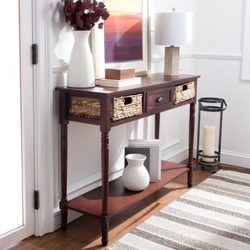 Safavieh Christa Console Table With Storage, Cherry