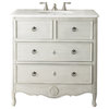 34" Cottage Look Daleville Bathroom Sink Vanity, Distressed Gray, Without Mirror