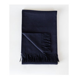 Baby Alpaca Navy Throw - Throws