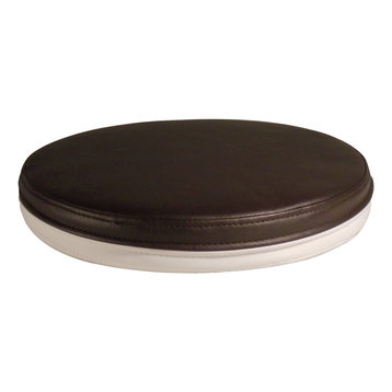 round leather chair pad