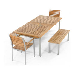 Vogue Bench Dining Set - 70445 - Outdoor Dining Sets