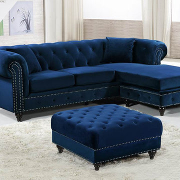 Sabrina Velvet Reversible 2pc. Sectional