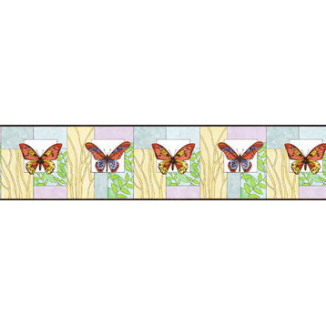 Wallpaper Border - Butterfly Wallpaper Border, Prepasted