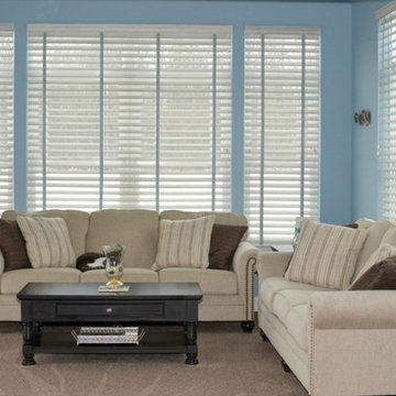 Bright White and Blue Sunroom
