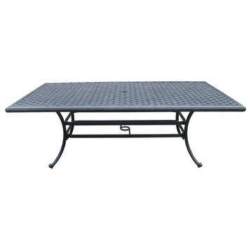 Carlsbad 46x86 Inch Cast Aluminum Rectangle Table, Dark Lava Bronze