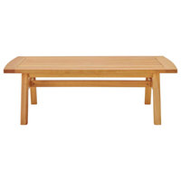 Lounge Coffee Table, Rectangular, Wood, Brown Natural, Modern, Outdoor ...