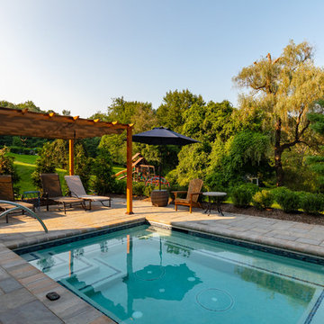 Cocktail Pool with Automatic Cover, Water Features and Fire Pit