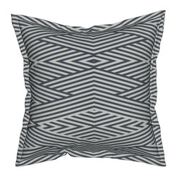 Gray Directions Throw Pillow - Decorative Pillows