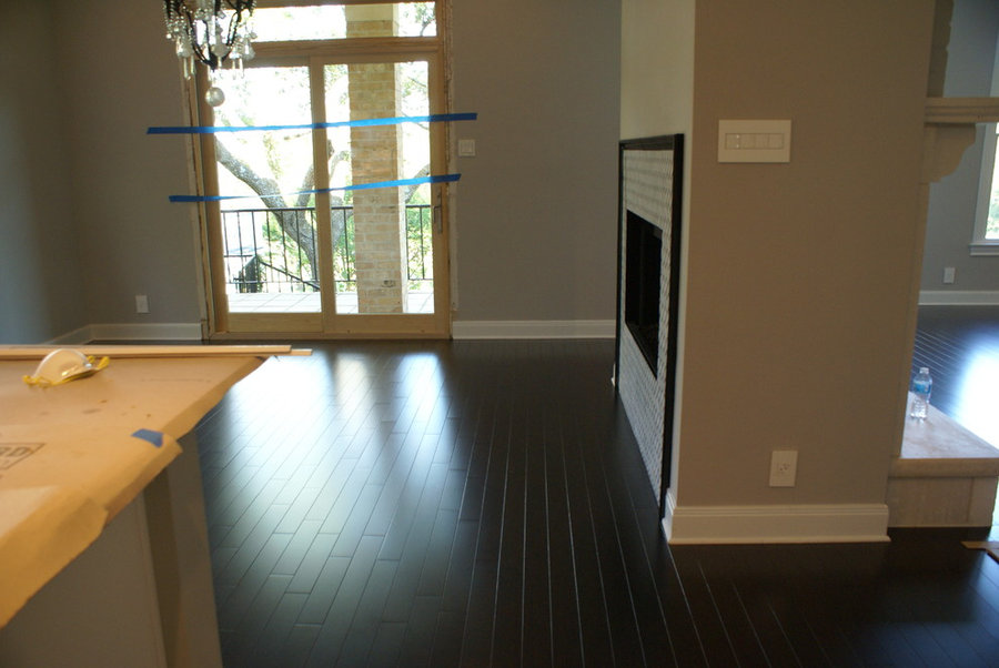 Westlake dark wood floors