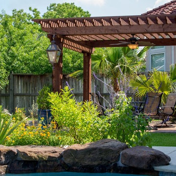 Stand Alone Pergola with Beautiful Pool & Landscaping