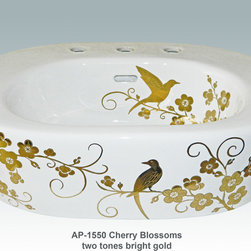 Hand Painted Vessels Sinks by Atlantis Porcelain Art - Bathroom Sinks