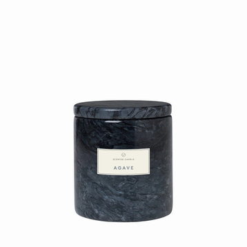 Frable Scented Candle Wmarble Container Large, Black/Agave Scent