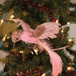 Pink Hummingbird Clip Ornament - Christmas Ornaments