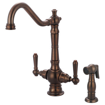 Americana Two Handle Kitchen Faucet, Oil Rubbed Bronze