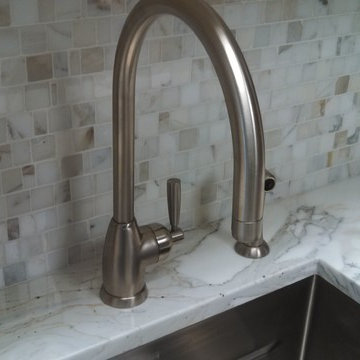Kitchen Backsplash & marble counter