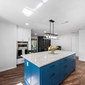 Kitchen with Island Transformation Overview
